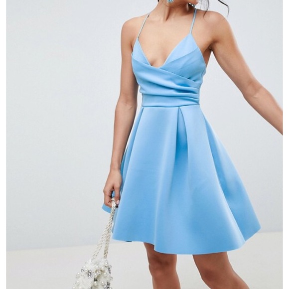 ASOS MINI BABY BLUE DRESS - Picture 2 of 4